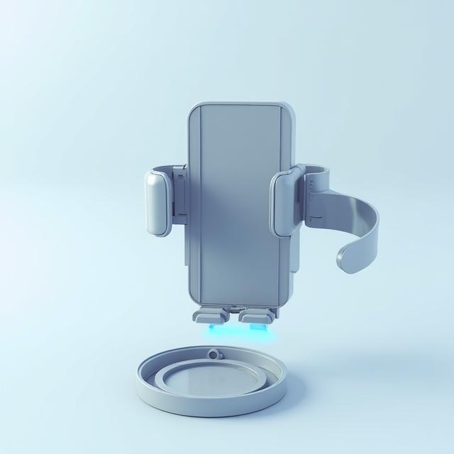 CAD model of custom phone mount