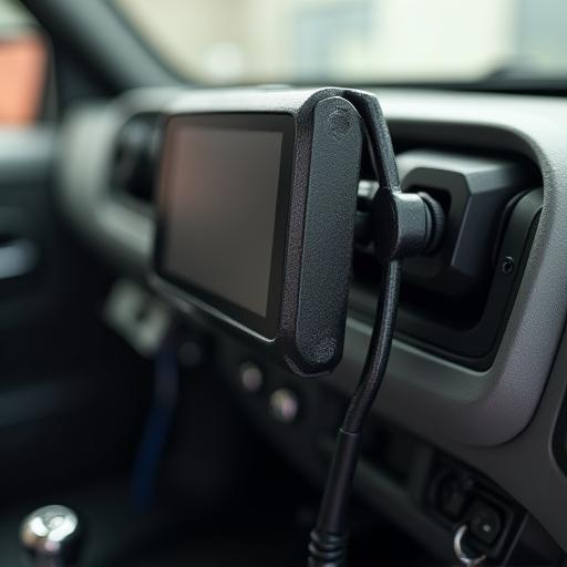 3D-printed custom mount installed in utility vehicle